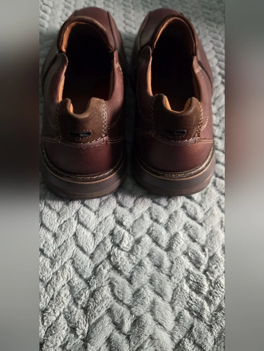 Clarks Men's Dark Brown Leather Slip-On Loafers